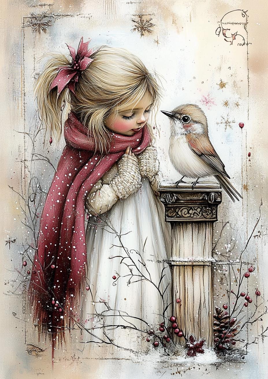 Bufanda Larga De Invierno Con Estampado De Pájaros - Chal Suave De 100x180 Cm, Color Rosa, Para Mujer Y Niña