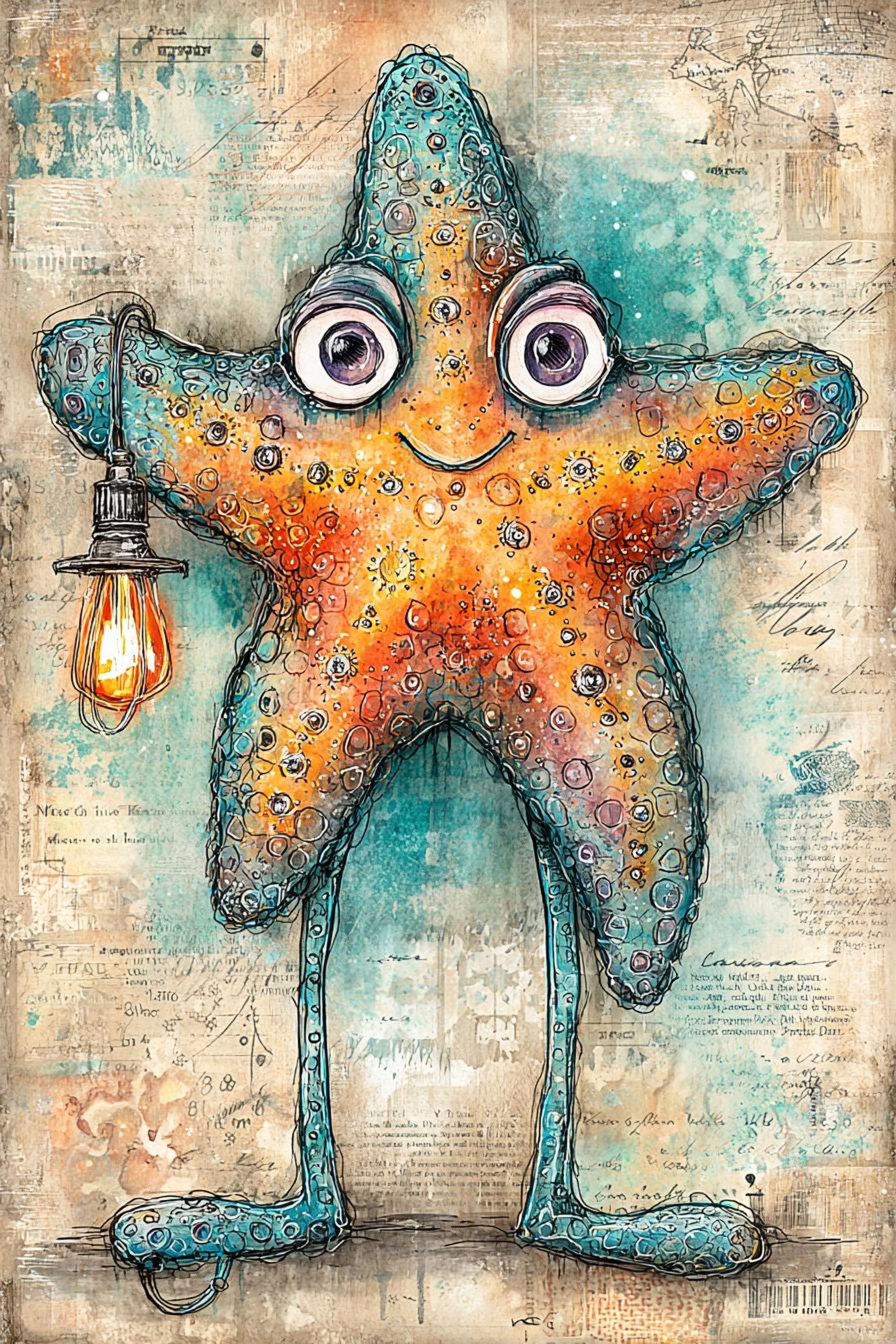 Stellar Whimsy Art Print Set, Whimsical Steampunk Star Illustrations ...