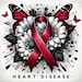Heart Disease Awareness, Red Ribbon Clipart, Awareness Ribbon, Medical ...
