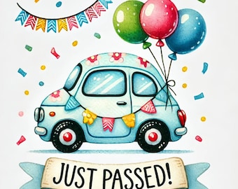 New Driver, Driving Test, Driving Licence, new driver clipart, driving licence art, first car graphics, road trip art, JPG images