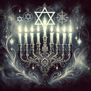 10 Menorah clipart, Hanukkah menorah, Jewish candle holder, Decorative menorah for Hanukkah, Traditional Hanukkah lighting, JPG images