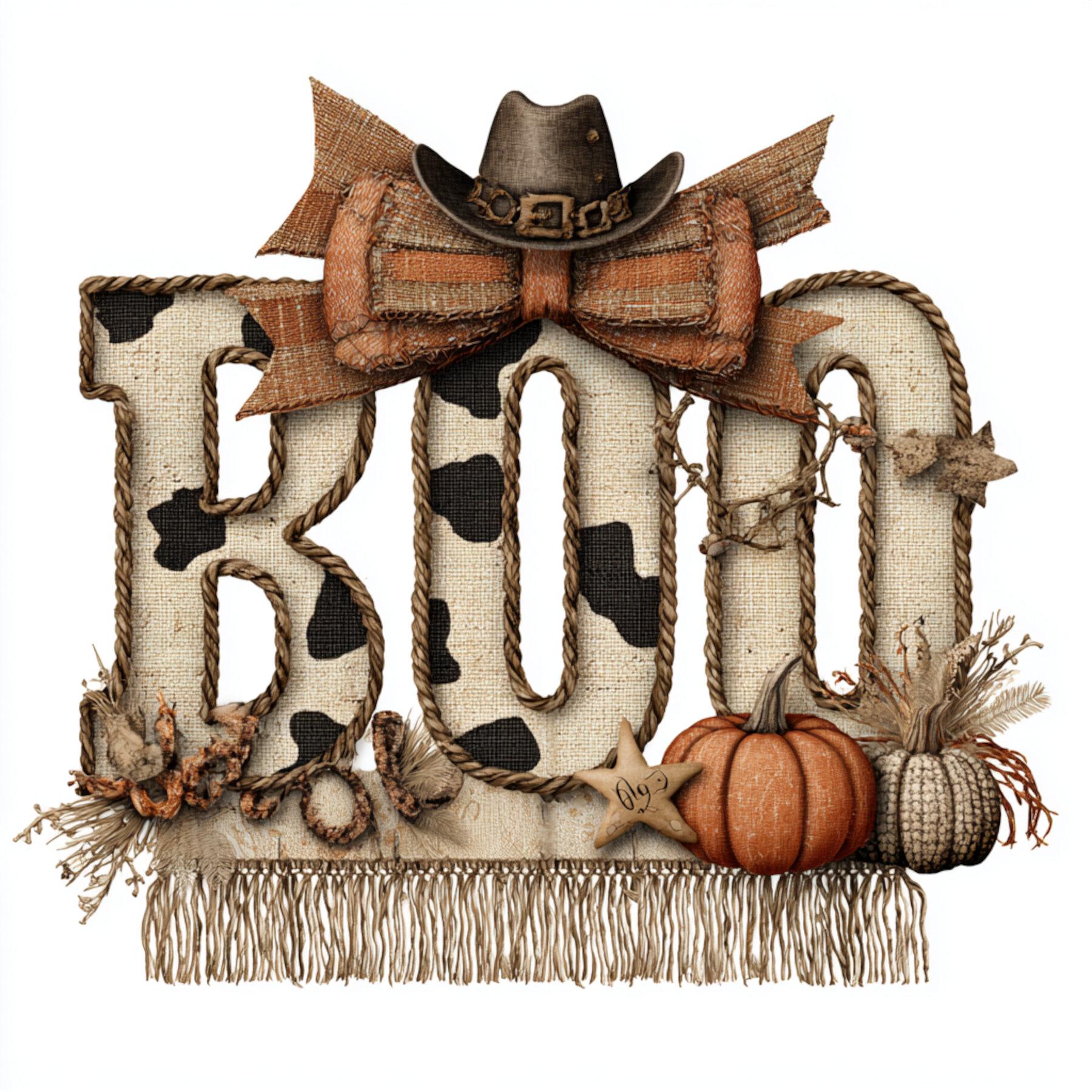 Rustic Boo Sign Cowboy Halloween, Boo Sign, Rustic Decor, Fall Pumpkins, Burlap Bow ...