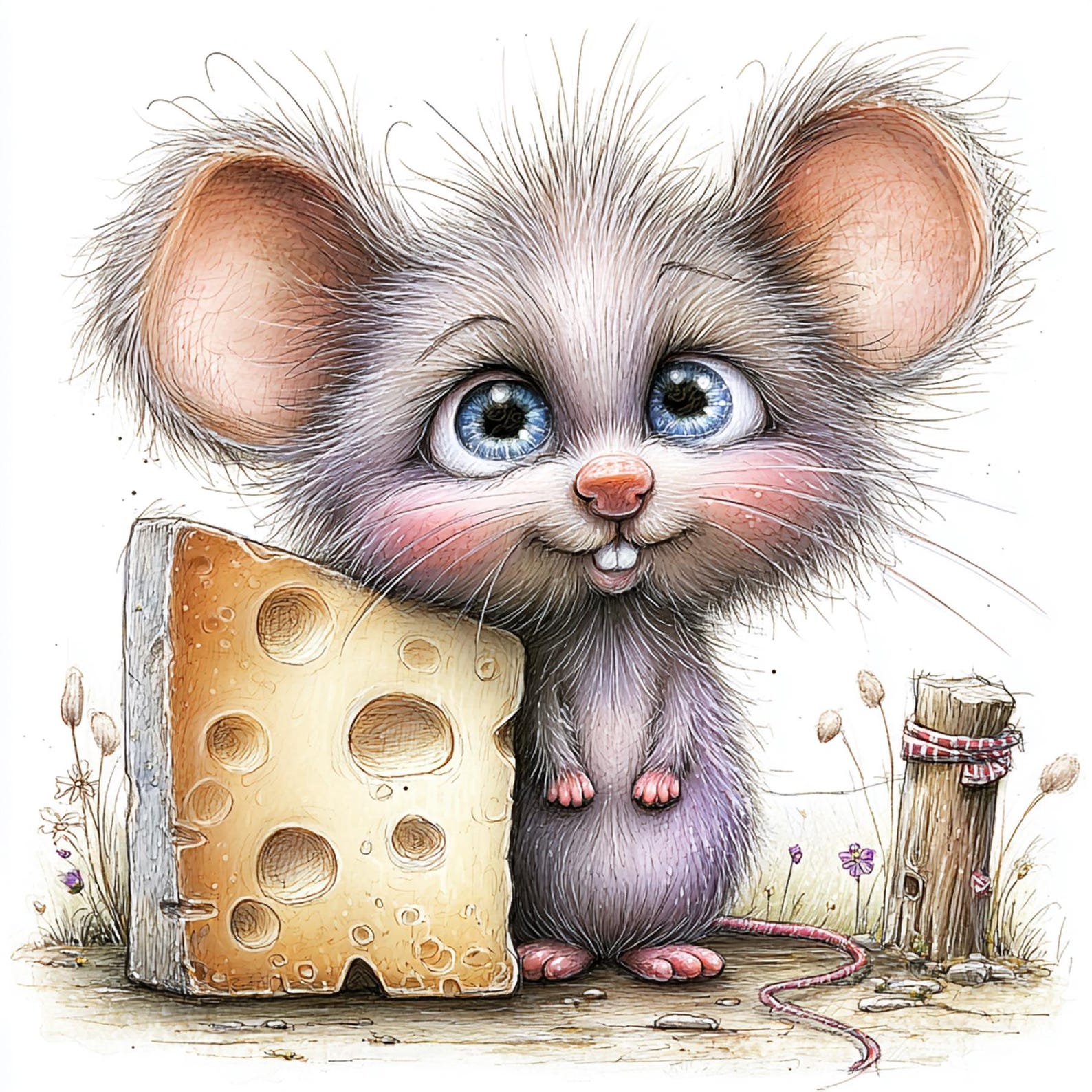 Cute Mice, Big Cheese, Mouse Gift, Floral Dress, Garden Mouse, Cartoon ...