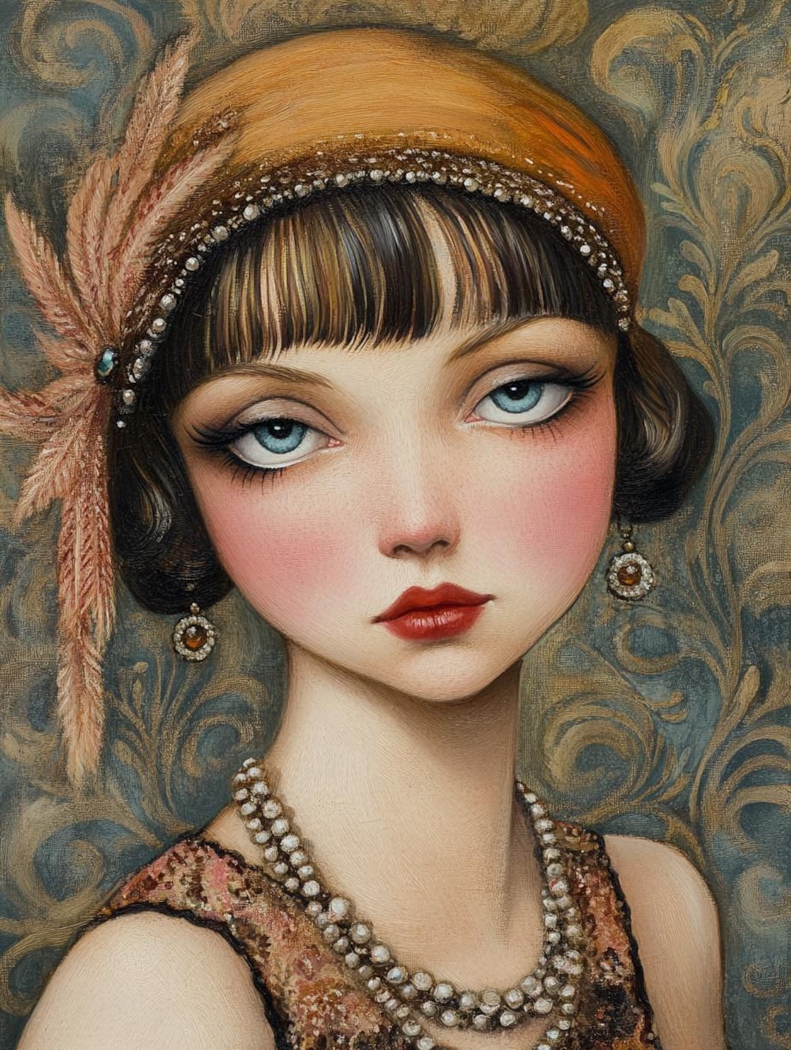 Flapper Girl, 1920s Art, Vintage Glam, Retro Fashion, Art Deco Style ...