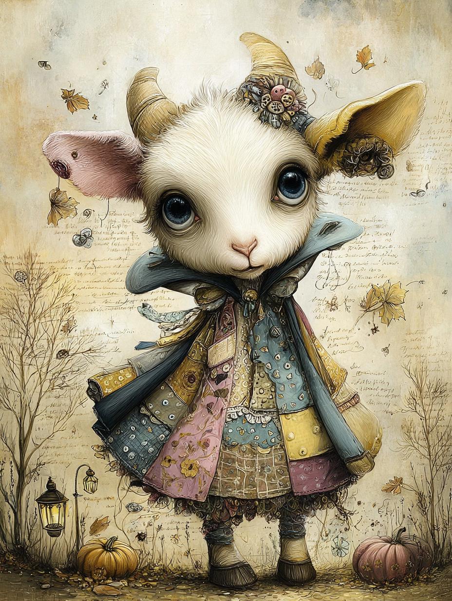 Gothic Goat Gothic Goat, Fantasy Art, Whimsical Goat, Dark Fairytale, Gothic Style ...