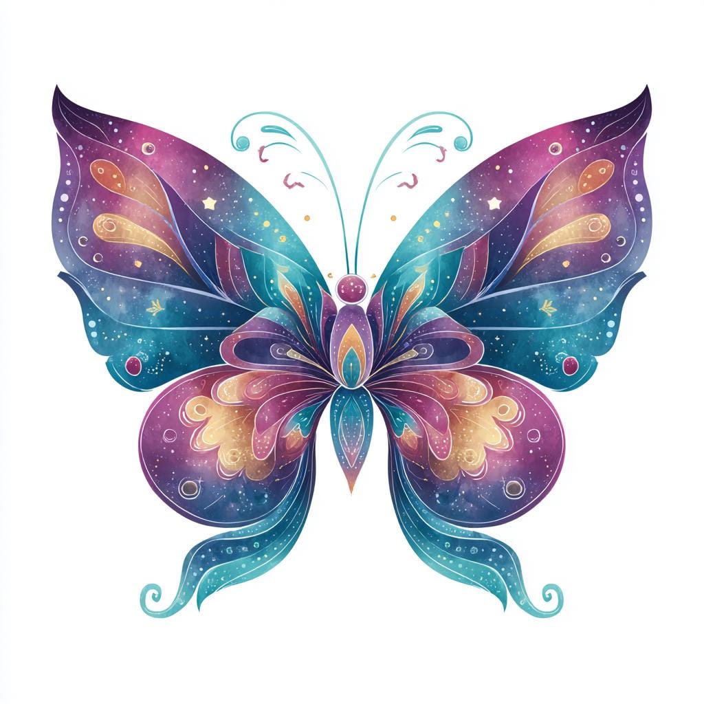 Galaxy Butterfly, Cosmic Wings, Starry Butterfly, Space Butterfly
