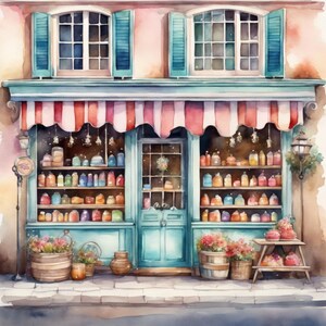 Ihr altes Dorf, Sweet Shop, Sweet Shop Clipart, Vintage Clipart, Sweet Shop Bilder, JPG-Bilder, kommerzielle Nutzung, 300 dpi