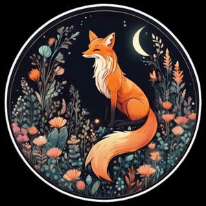 8 cliparts de renard mignon, JPG, 300 dpi, scrapbooking, sous-verres de renard, autocollants de renard, journaux indésirables, M. Fox, design rond, inspiration naturelle.