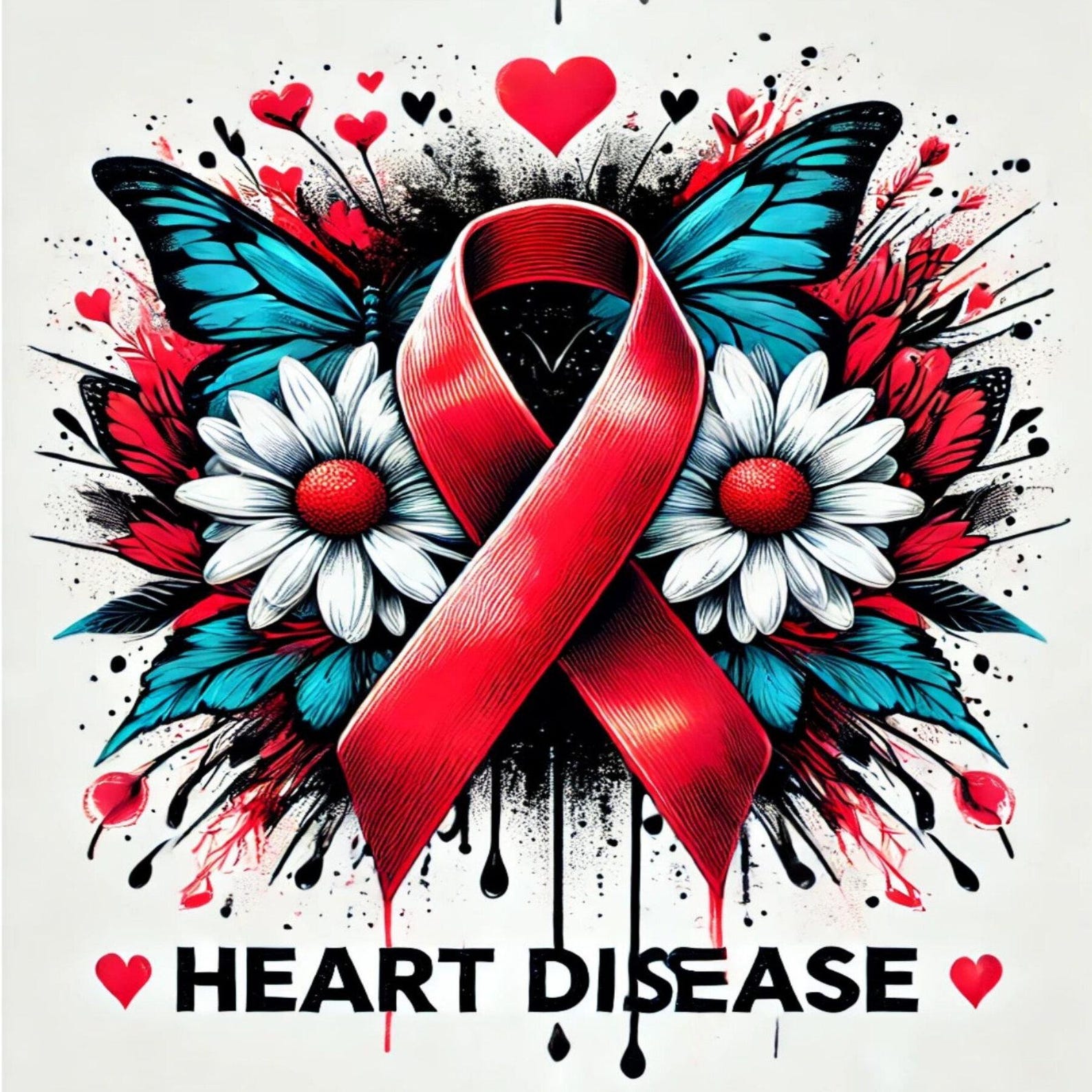 Heart Disease Awareness, Red Ribbon Clipart, Awareness Ribbon, Medical ...