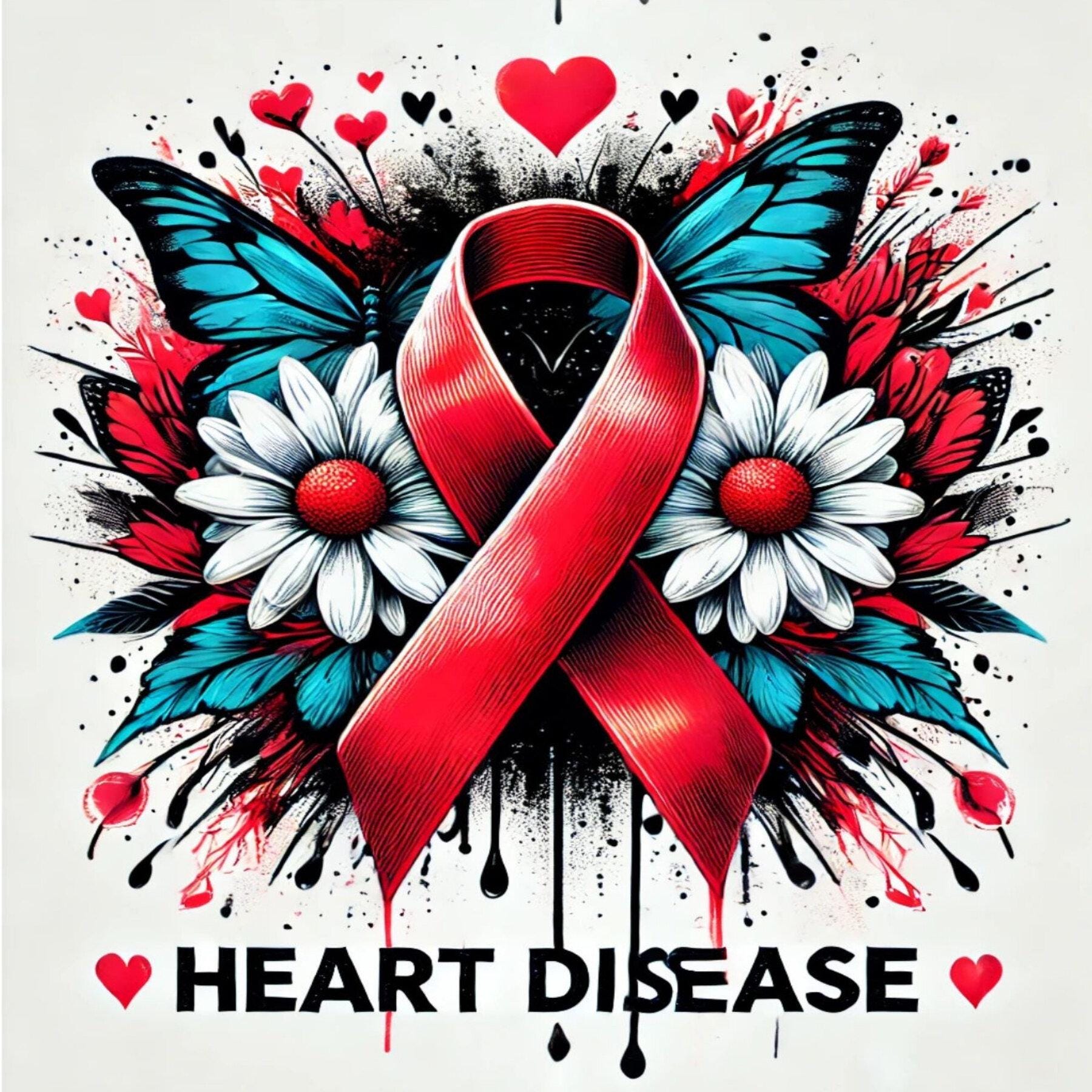Heart Disease Awareness, Red Ribbon Clipart, Awareness Ribbon, Medical ...