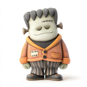 Cute Monster, Frank Doll, Halloween Art, Soft Horror, Patchwork Guy, Spooky Cute, Monster Toy, Cozy Creature, Kawaii Goth