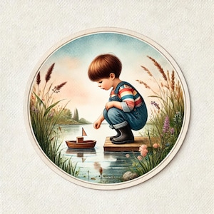 10 clipart de barco, imagens de pesca, personagem caprichoso, clipart de barco de brinquedo, imagens fofas de brincadeira, scrapbooking, diário de lixo para fazer cartões, jpg