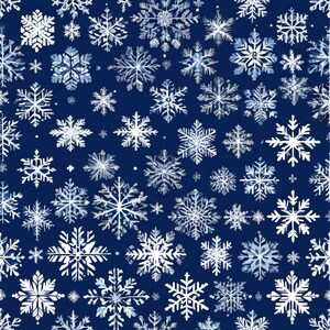10 Blue Snowflake Repeat Pattern Clipart, 12x12 Size, Scrapbooking ...