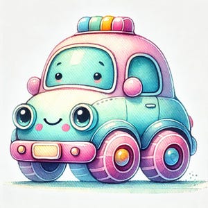 Beep Beep, Clipart fofo, Clipart caprichoso, Carros, Carros de brinquedo, Veículos, Ilustrações de estilo infantil, Imagens JPG, Uso comercial