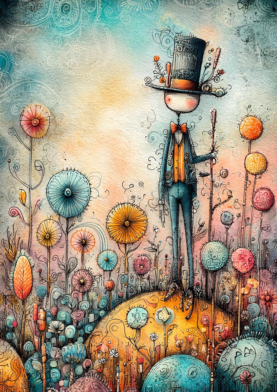 発明された夢 – 気まぐれなスチームパンクアートプリント、シュールな