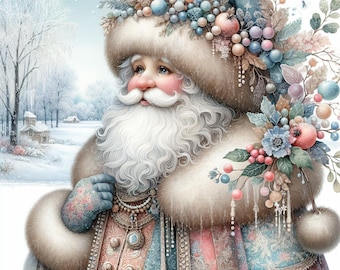 12 ビンテージ サンタ クリップアート、サンタ クリップアート