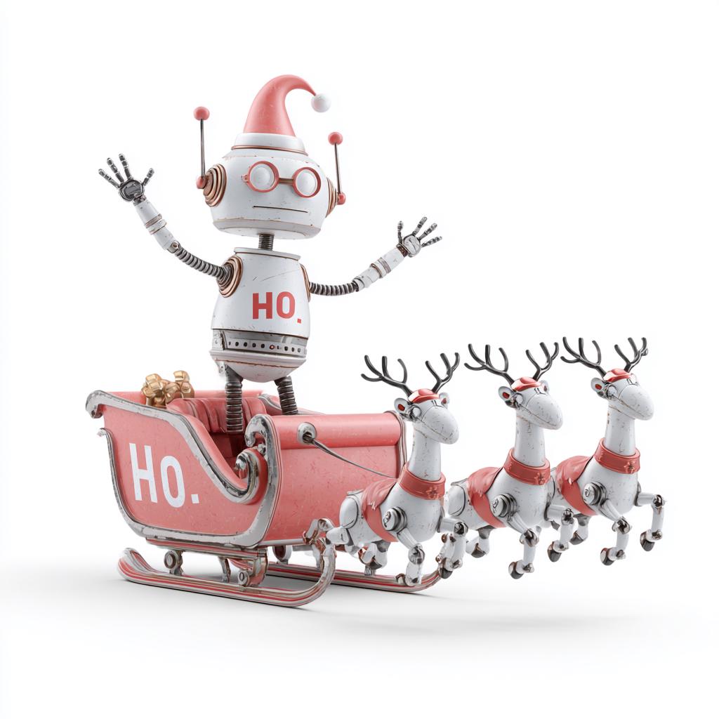 ロボットサンタ、クリスマスロボット、お祭りボット、かわいいロボット