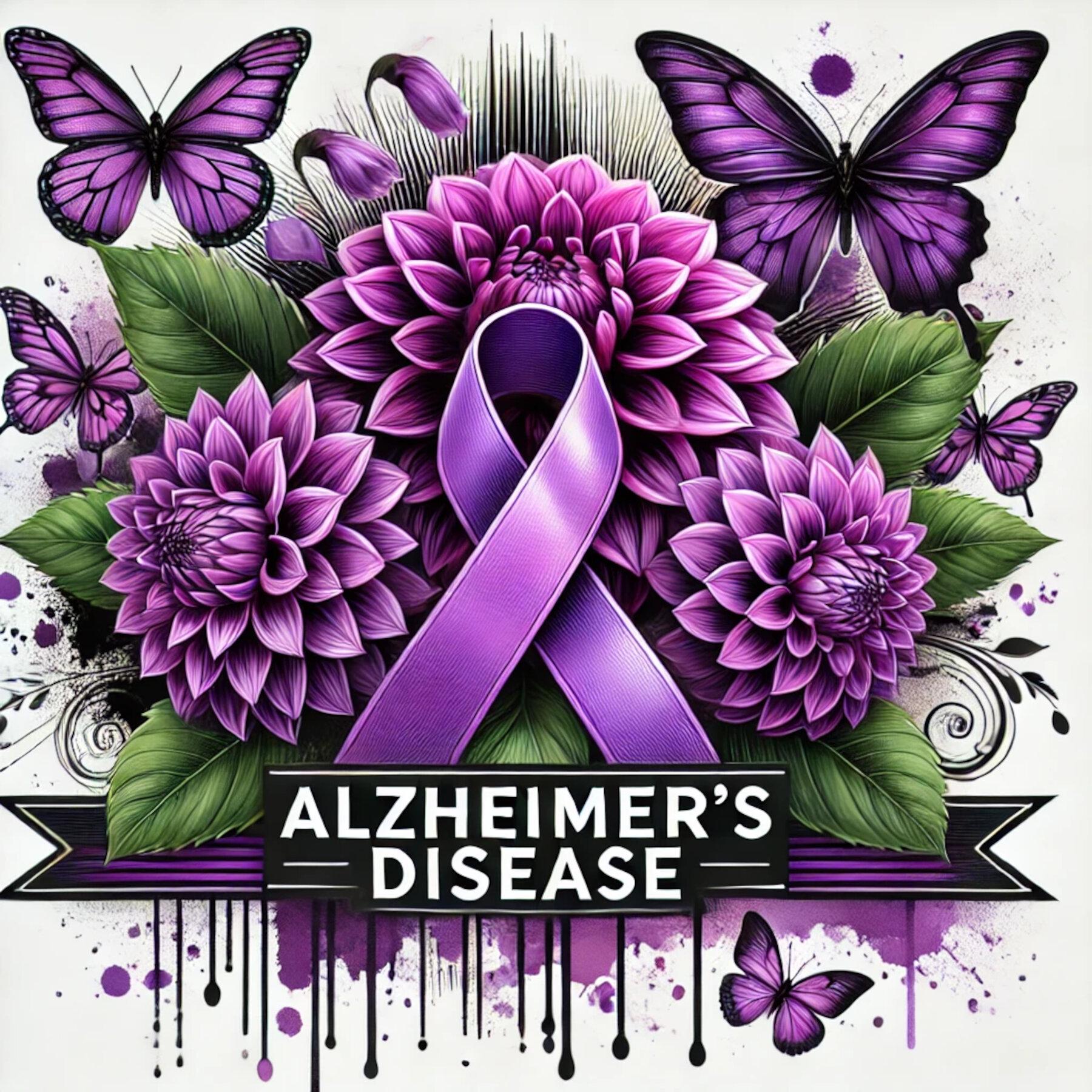 Alzheimer Awareness, Purple Ribbon Clipart, Dementia Support Art ...