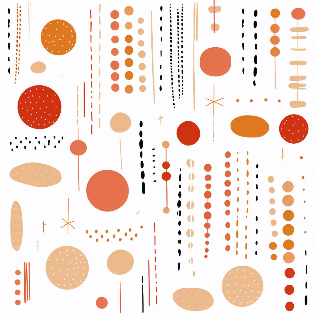 Abstract Scandinavian Folk Art Pattern | Mid-century Botanical ...