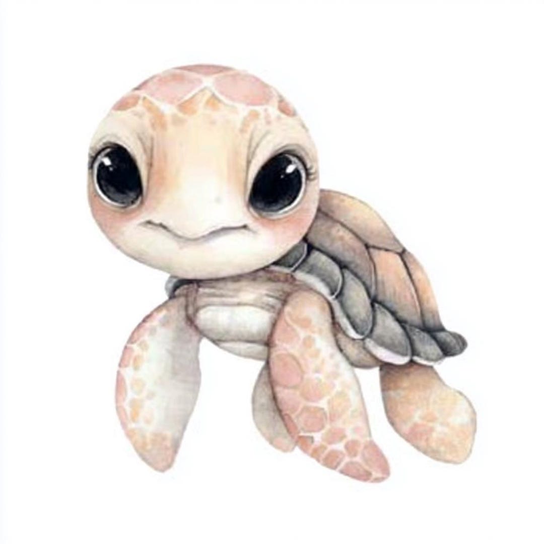 Baby Sea Turtle CLIPART Watercolor Ocean Hatchlings - Etsy