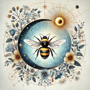 Abeille céleste, clipart fantastique, image céleste, clipart céleste, astral, cosmique, éthéré, galactique, images JPG, 300 dpi, usage commercial