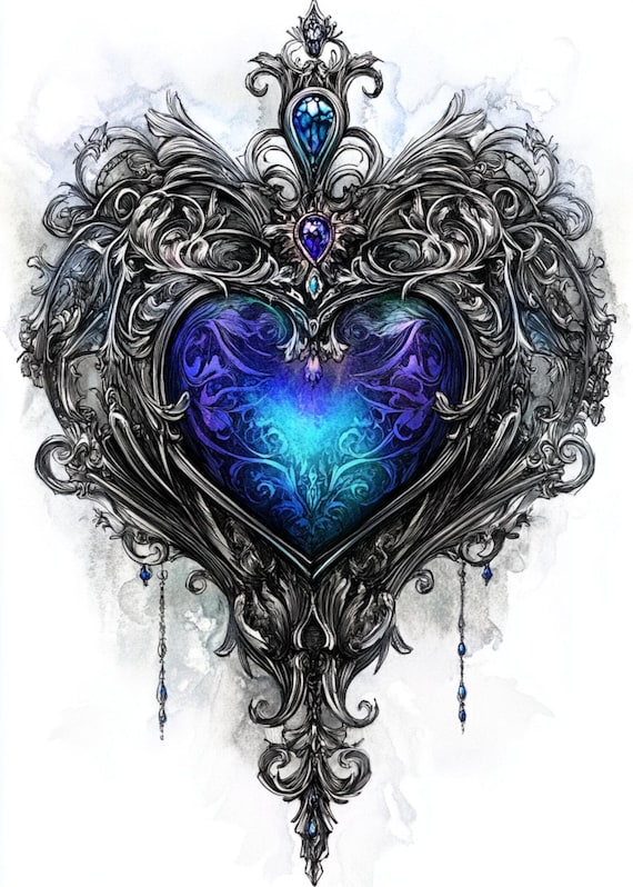 ゴシック ハート アート、ビクトリア朝のハート、ゴシック ジュエリー
