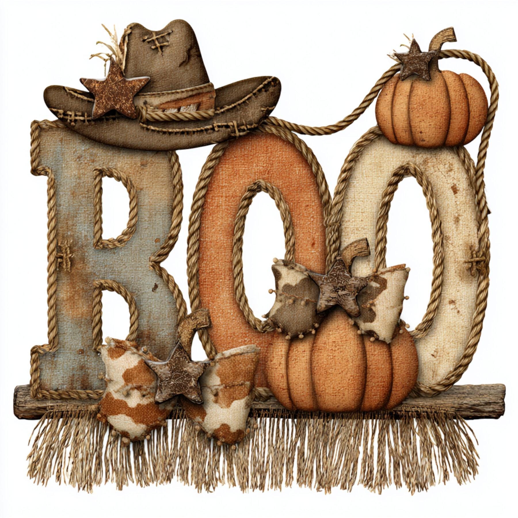 Cowboy Halloween, Boo Sign, Rustic Decor, Fall Pumpkins, Burlap Bow ...