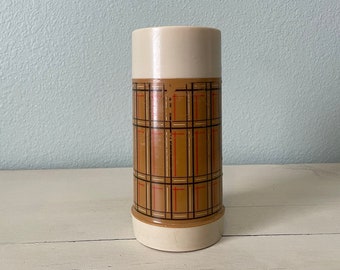 Small Brown Plaid Thermos