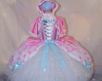 Princess Little Bo Peep Inspired Toy Story Polka Dot Tutu Dress Pageant Ball Gown Birthday Party Costume