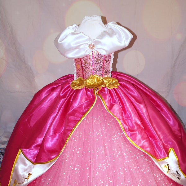 Princess Aurora Sleeping Beauty Inspired Tutu Dress Pageant Ball Gown Birthday Party Costume