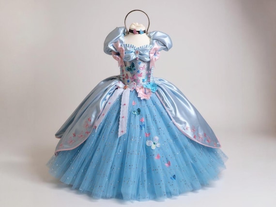 princess polly baby blue dress Blue butterfly dress main image 1