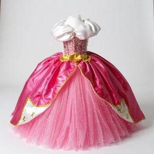 Princess Aurora Sleeping Beauty Inspired Tutu Dress Pageant Ball Gown Birthday Party Costume