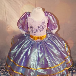 Princess Disney World 50th Anniversary Celebration Minnie Mouse Inspired Tutu Dress Pageant Ball Gown Birthday Party Costume