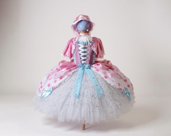 Princess Little Bo Peep Inspired Toy Story Polka Dot Tutu Dress Pageant Ball Gown Birthday Party Costume