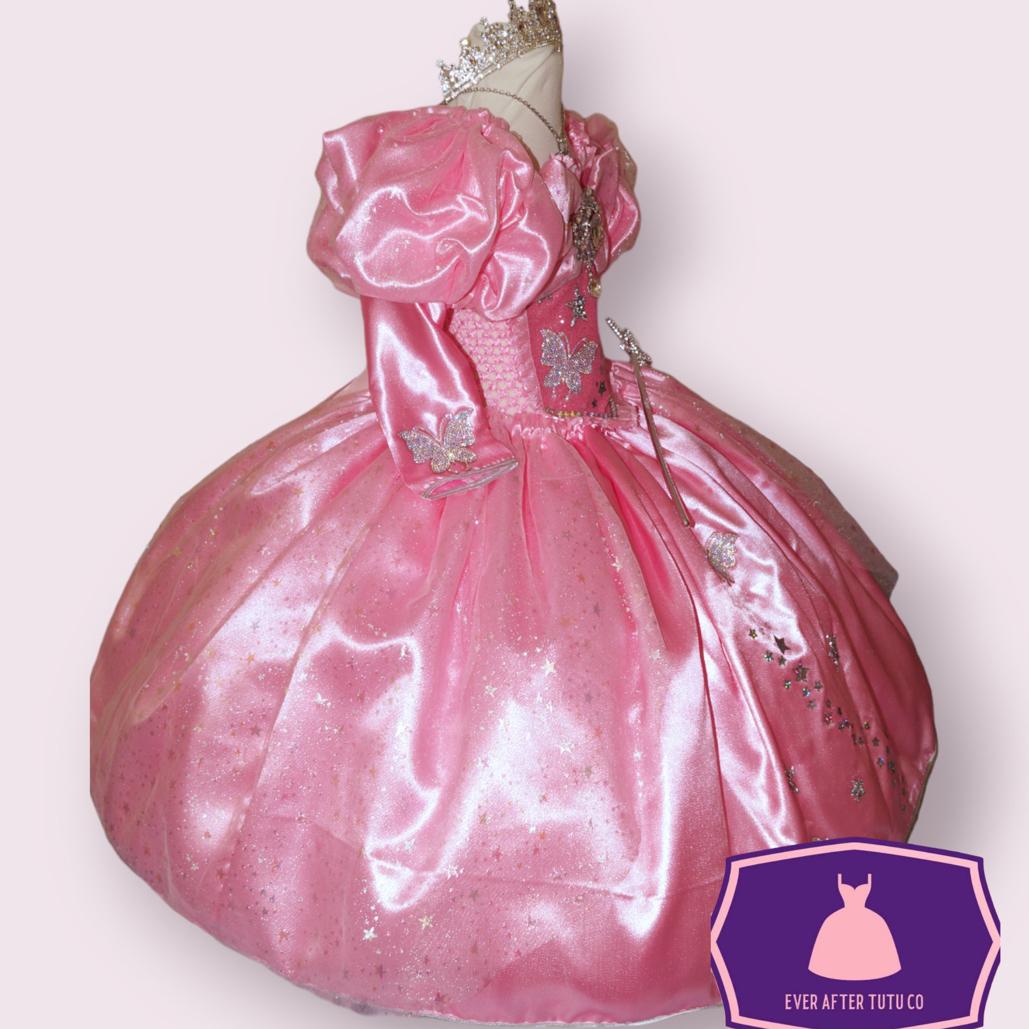 Deluxe Princess Glinda the Good Witch Wizard of Oz Inspired Pink Tutu