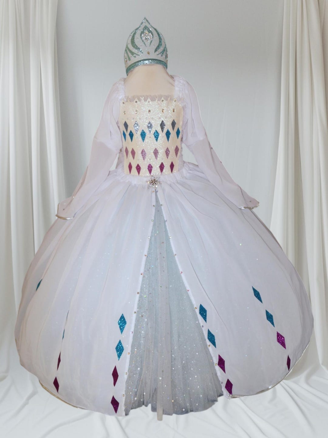 Cosplay Vestido Blanco Elsa Frozen Frozen Princess Vestido Elsa