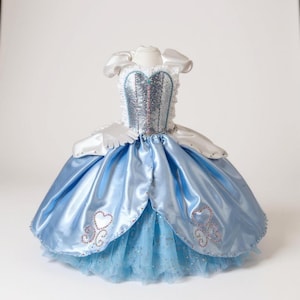 Princess Cinderella Inspired Tutu Dress Pageant Ball Gown Birthday Party Costume
