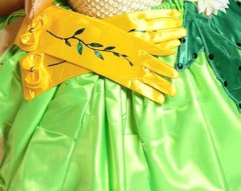 open lace back dress Amazon.com: Axaxa Princess Tiana Costume for Girls main image 0