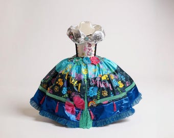 Vestido de tutú inspirado en la princesa Mirabel Encanto, vestido de gala para fiesta de cumpleaños, disfraz