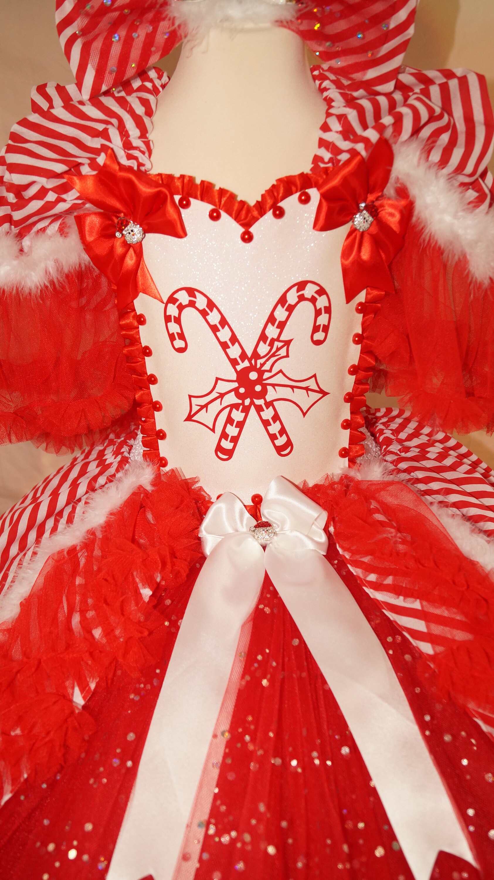 red and white candy cane dress Sugar cane dress