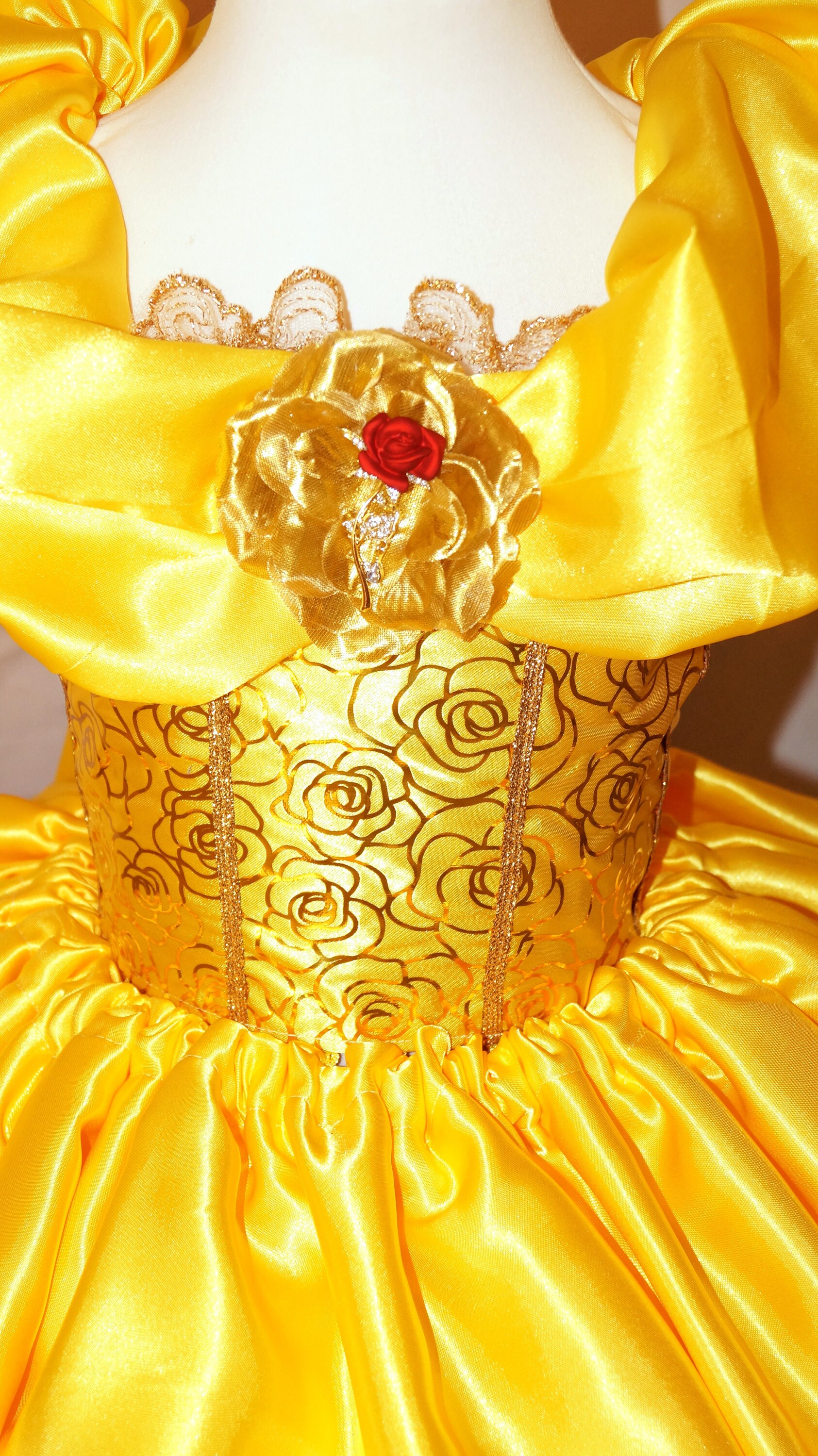 princess-belle-beauty-and-the-beast-inspired-gold-satin-red-etsy