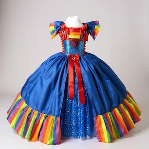 Halloween Good Guys Chucky Inspired Tutu Dress Pageant Ball Gown Birthday Party Costume