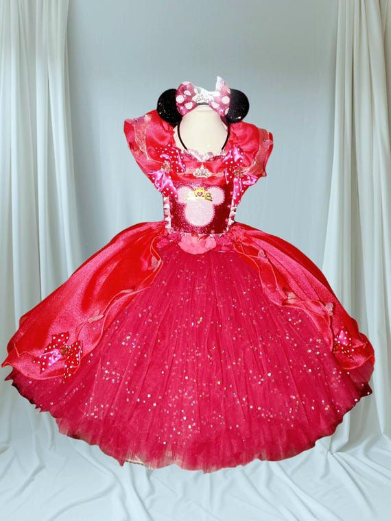 minnie mouse dress birthday Big Red Polka Dot Birthday Dress by Calgary and Ballerini main image 1