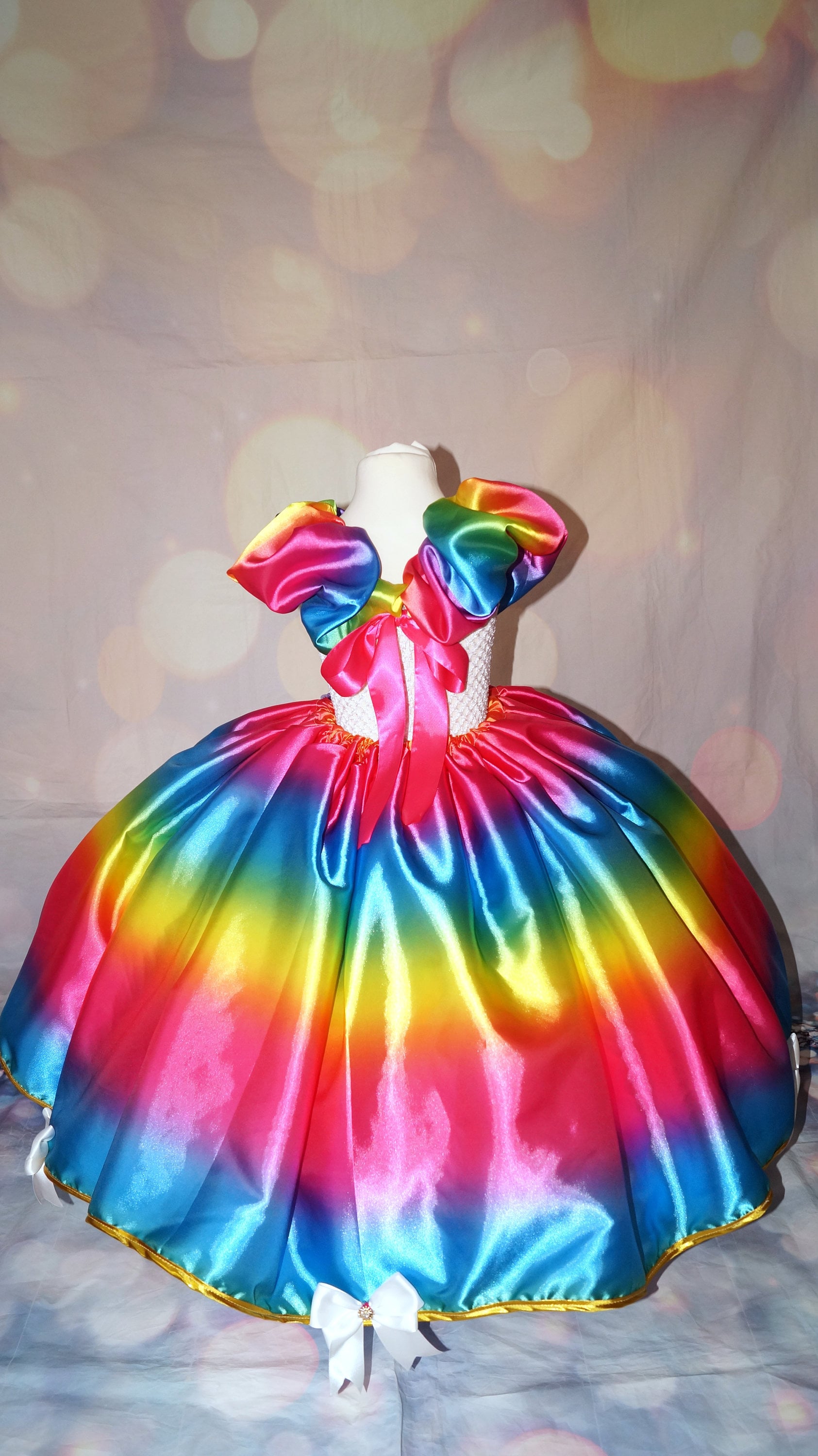 open lace back dress Make It Magical Rainbow Tiered Dress  Mia Belle Girls
