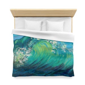 Sunlight Wave Big Wave Ocean Wave Coast Beach Bedding Beach Duvet Cover Sky Blue Wave Duvet Cover Microfiber Duvet Cover