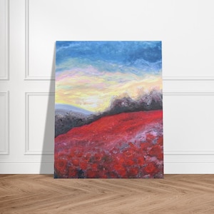 Onda che si infrange, cielo blu, onde dell'oceano, mare, dipinto costiero (senza cornice) di SLXOriginalArt Poster di carta semi-lucida premium 40 x 50 cm / 16x20″