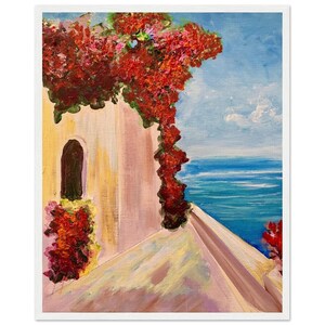 Sunlight Blue Seascape A2 Premium Matte Paper Wooden Framed Poster