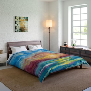 Blue Sunset Comforter Sunset Wave  Ocean Wave Coast Beach Bedding Comforter
