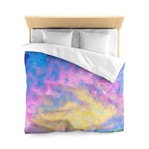 Lilac Sunset Fluffy Clouds Sky Duvet Cover Microfiber Duvet Cover