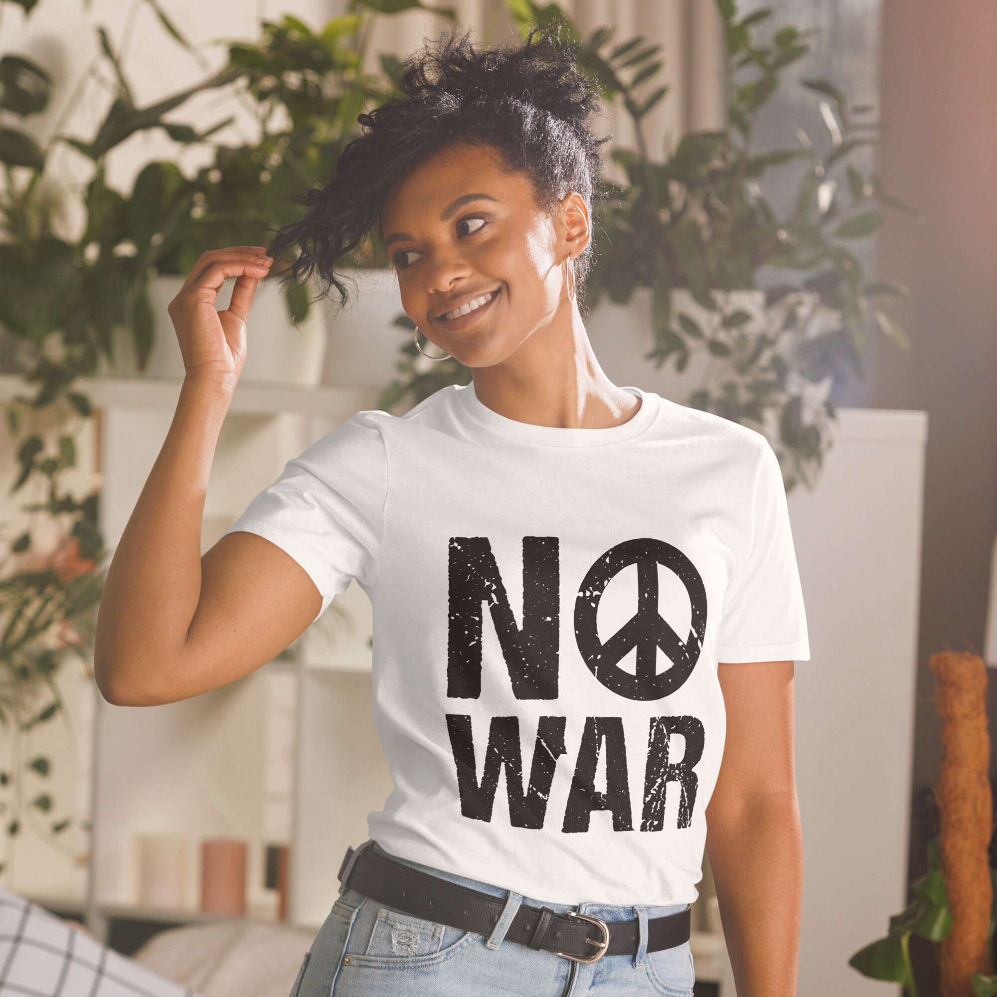 No War ヴィンテージ ピースサイン ユニセックス T シャツ - Etsy 日本